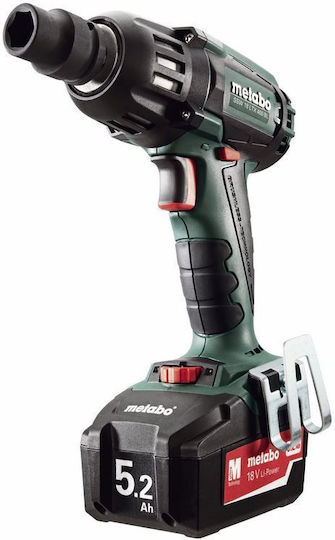 Metabo SSW 18 LTX 400 BL Brushless Impact Wrench Battery 18V 2x5.2Ah with Socket 1/2" & Hex