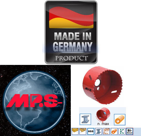 MP.S Burghie diamantată Pahare de găurit Bi-Metal 102mm HSS cu diametru între 14mm și 210mm pentru Lemn, Metal și Plastic
