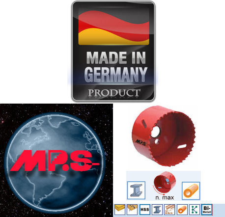 MP.S Diamond Hole Saw Bi-Metal Hole Saws 30mm HSS for Wood, Metal and Plastic