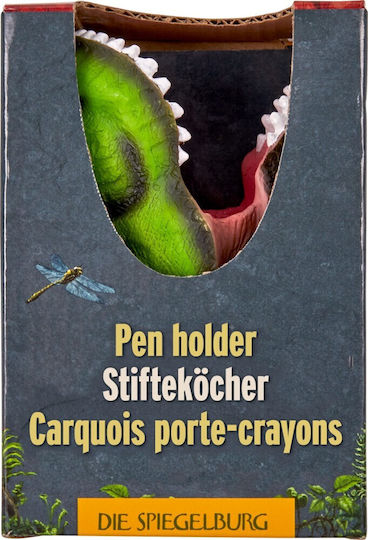 Organizator Din Plastic Pentru Creioane T-Rex Verde 10x7x14cm