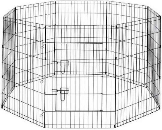 Glee Park Dog Octagon 61x61x8εκ made of Metal in Black Color 61 x 61cm