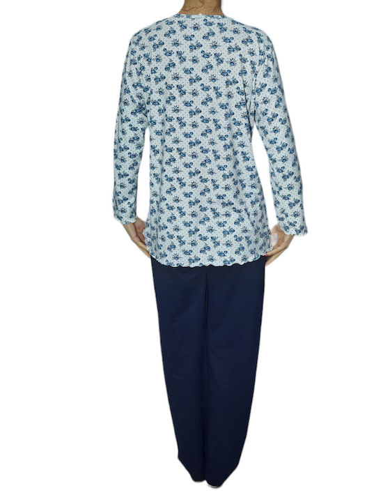 Christies Winter Damen Pyjama-Set Baumwolle printed raffia