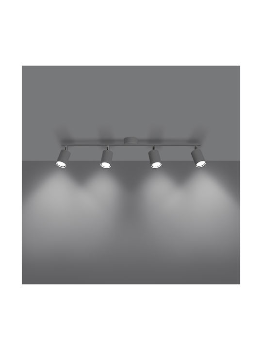Sollux Spot with 4 Lights and with Socket GU10 in White Color