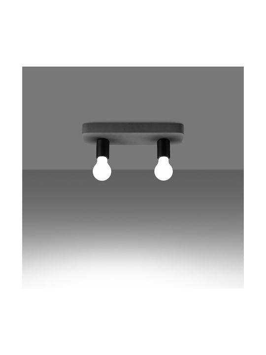 Sollux Double Spot with Socket E27 in Gray Color