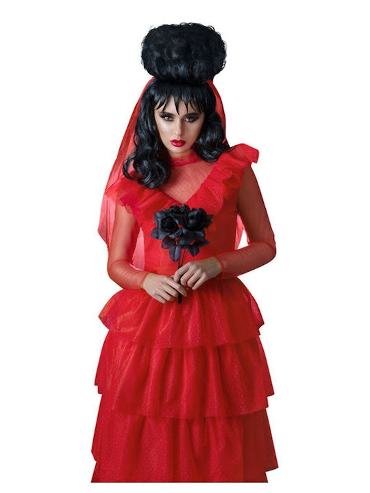 Costum De Carnaval Pentru Adulți Beetlejuice Lydia Mireasă #l Costum De Carnaval Pentru Adulți Beetlejuice Lydia Mireasă #l