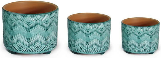 Viosarp Plant Pots Ceramic Red Set of 3
