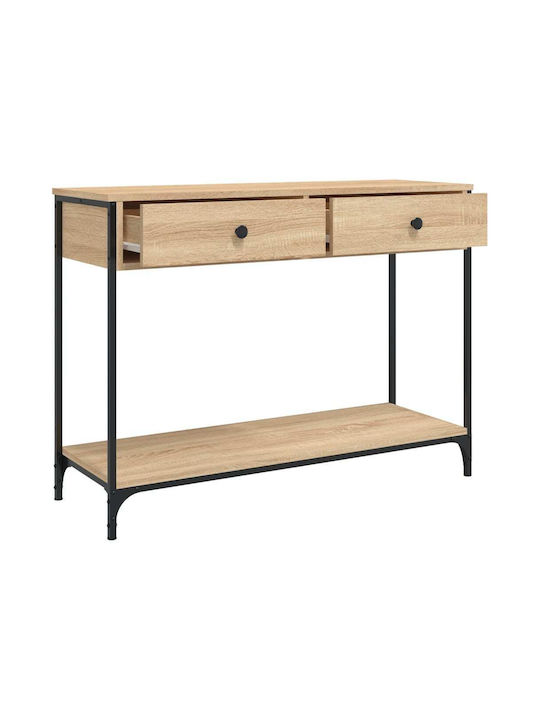 Console Table Wood & Metal Sonoma Oak L100xW34.5xH75cm