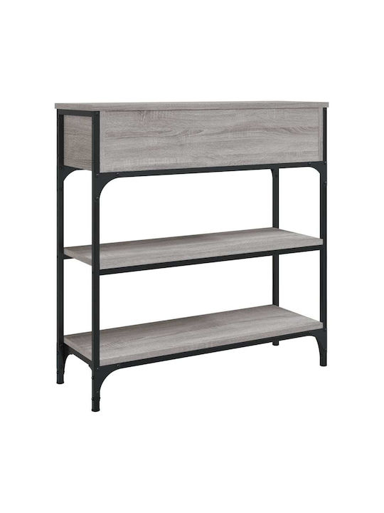 Console Table Wood & Metal Grey Sonoma L72.5xW25xH75cm
