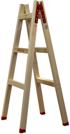Professional Step Ladder Wooden 3 Steps 125cm