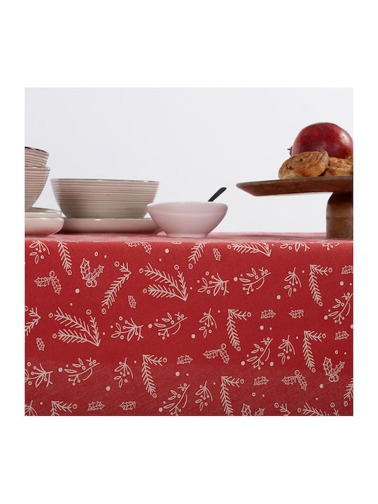 Nef-Nef Homeware Χριστουγεννιάτικο Τραπεζομάντηλο Υφασμάτινο Κόκκινο 140x140εκ.