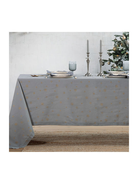 Nef-Nef Homeware Christmas Tablecloth Fabric Gray L150xW150cm.