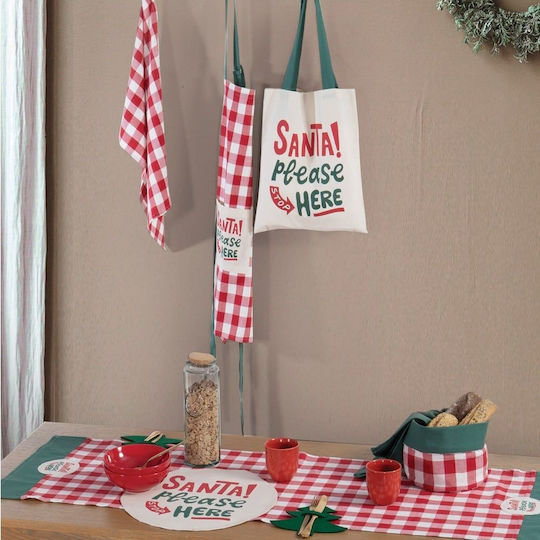 Nef-Nef Homeware Χριστουγεννιάτικο Τραπεζομάντηλο Υφασμάτινο Ράνερ Άγιοι Βασίληδες 150x45εκ.
