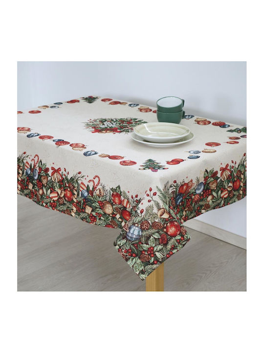 Sette Colori 8820 Christmas Tablecloth Runner Fabric Multicolour L140xW45cm.