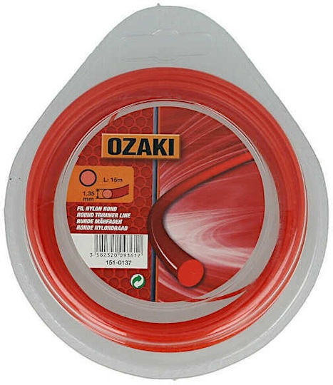 Ozaki 151-0137 Round Brush Cutter Trimmer Line 1.35mm 15m