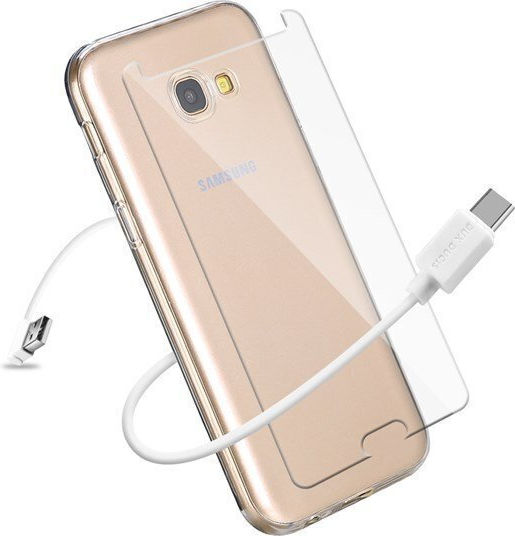 Dux Ducis 3-in-1 Series Back Cover Silicon / Tempered Glass Transparent (Galaxy A5 2017)