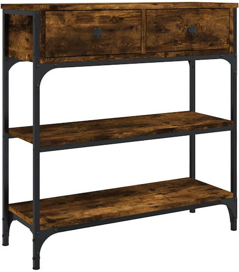Console Table Wood & Metal Smoky Oak L72.5xW25xH75cm