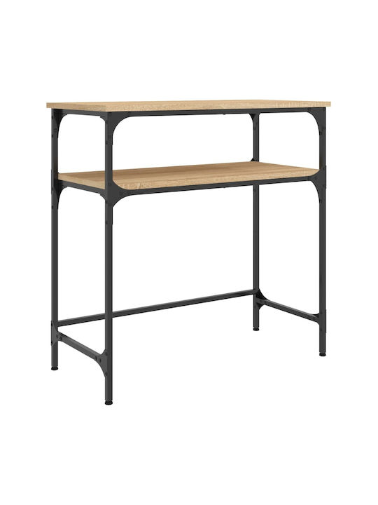 Console Table Wood & Metal Sonoma Δρυς L75xW35.5xH75cm