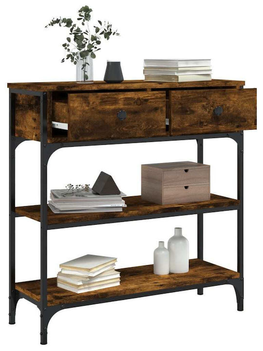 Console Table Wood & Metal Smoky Oak L72.5xW25xH75cm