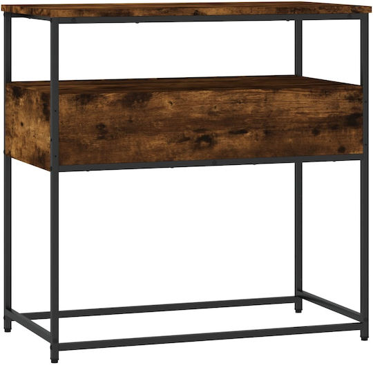 Console Table Wood & Metal Smoky Oak L75xW40xH75cm