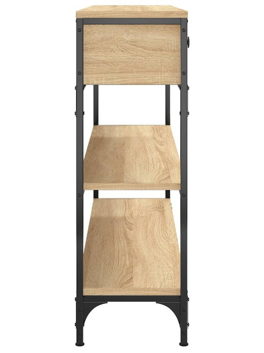 Console Table Wood & Metal Sonoma Oak L100xW25xH75cm