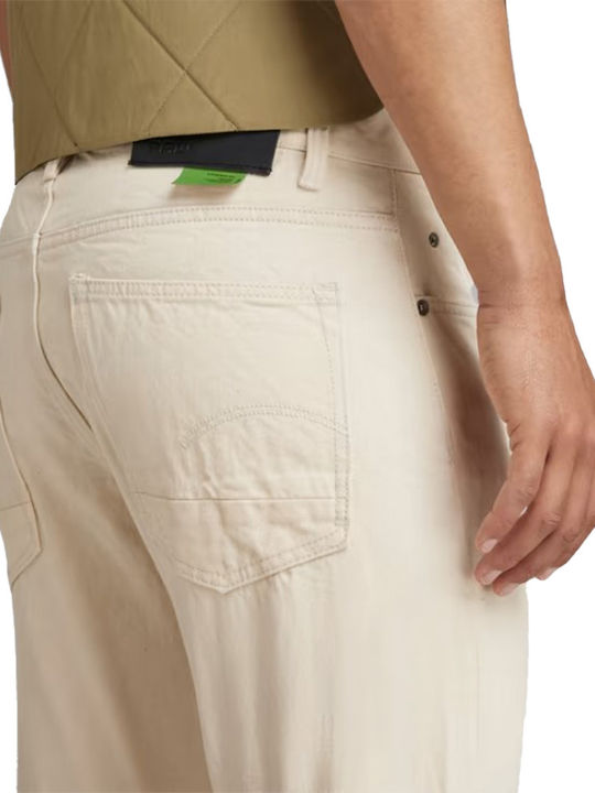 Triple A Men's Jeans Pants with Regular Straight Fit Ecru