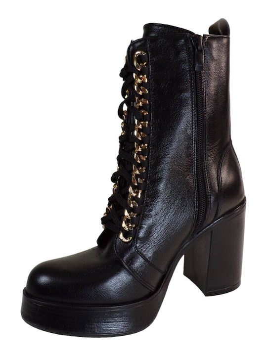 Leder Stiefeletten Damen BlackGold