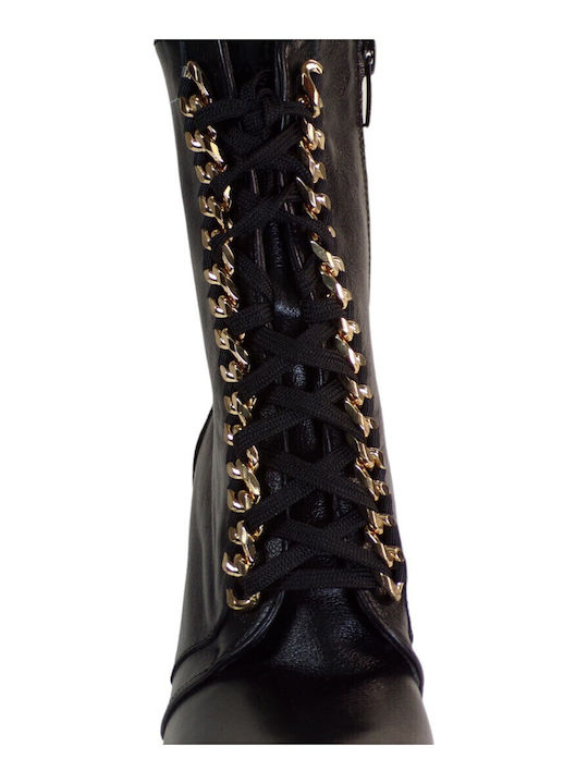Leder Stiefeletten Damen BlackGold