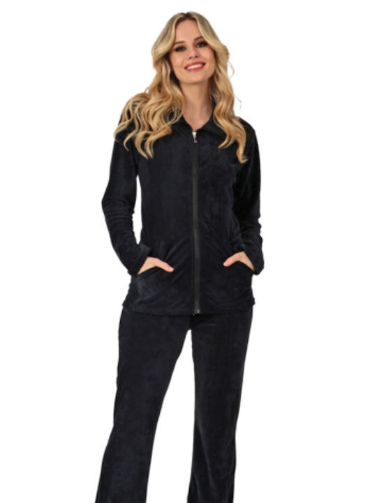 Tres Chic Women's Jogger Sweatpants BLACK Velvet