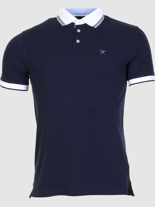 Woven Trim Polo Μπλούζα Κοντομάνικη Navy Μπλε