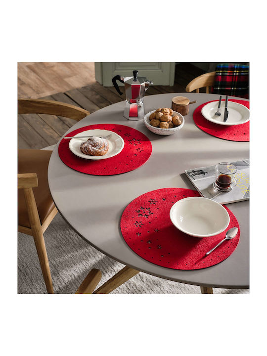 Gofis Home Christmas Placemats Fabric Red L38xW38xD38cm.