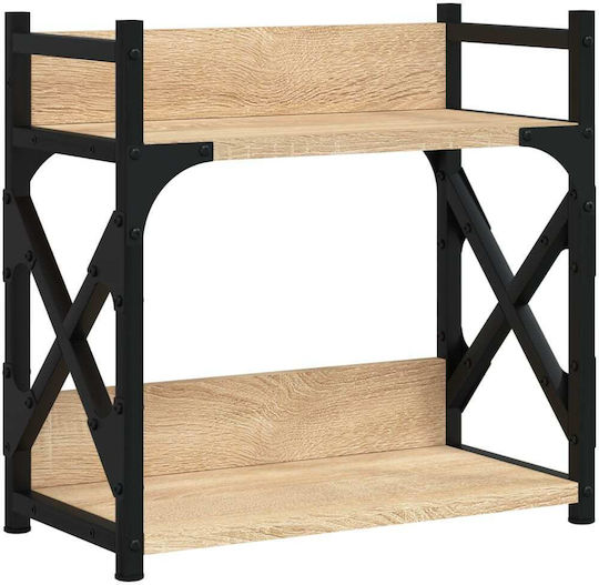 Table Stand Printer Base 2 Levels Sonoma Oak 40x20x40 833991