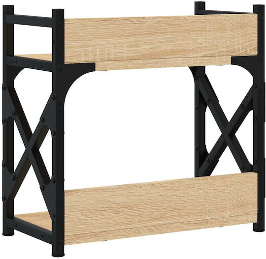 Table Stand Printer Base 2 Levels Sonoma Oak 40x20x40 833991