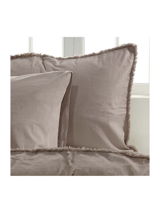 Charisma Duvet Cover Set Queen with 2 Pillowcases 230x250 Linen Beige