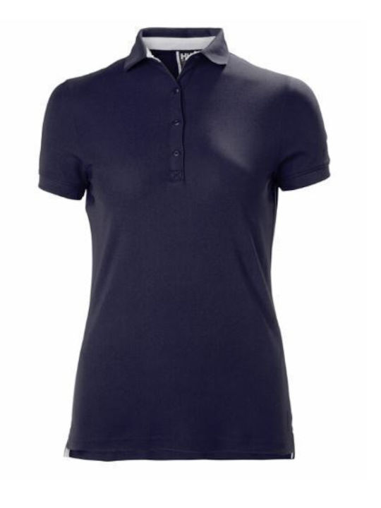 Women's Polo Blouse Short Sleeve Blue