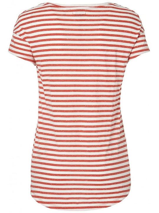 Γυναικείο T-shirt Ριγέ Άσπρο.