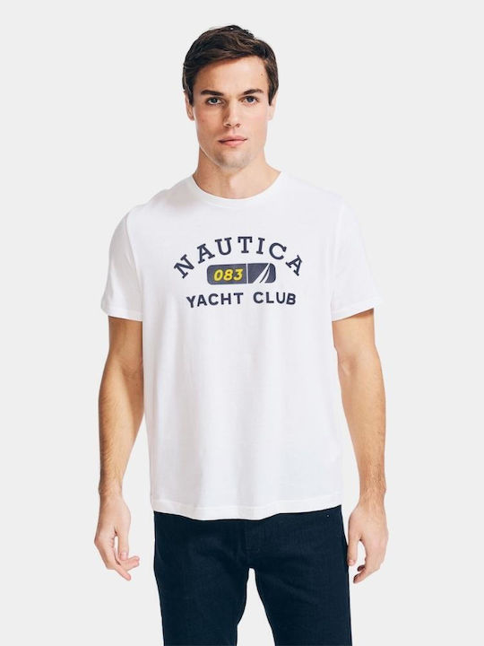 Nautica Ανδρικό T-shirt Κοντομάνικο ΛΕΥΚΌ