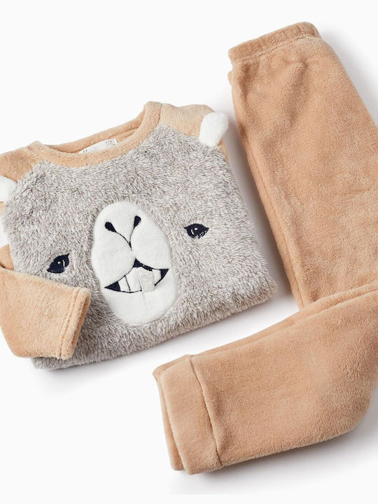 Zippy Kids Pyjamas Winter Velvet Beige