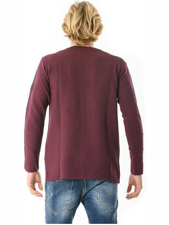 Bellissimo Men's Long Sleeve Sweater Bordeaux