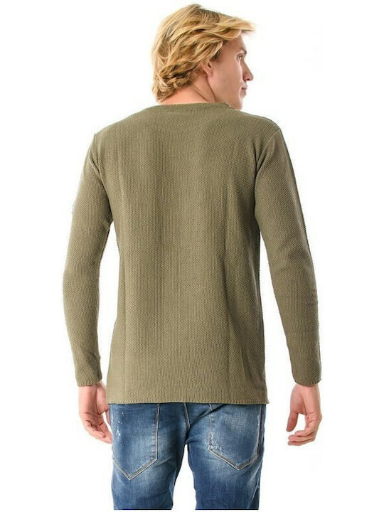 Bellissimo Men's Long Sleeve Sweater Khaki