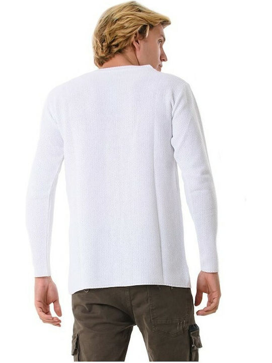 Bellissimo Men's Long Sleeve Sweater White