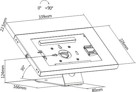 Brateck PAD34-02 Tablet Stand Wall Until 11" White