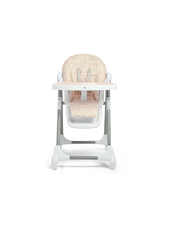 Mamas & Papas Snax Curious Alphabet Highchair with Plastic Frame & Plastic Seat Beige