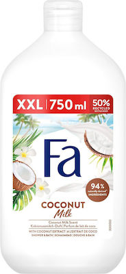 Fa Coconut Milk Caring & Fresh Cream Bath Κρεμώδες Αφρόλουτρο 750ml