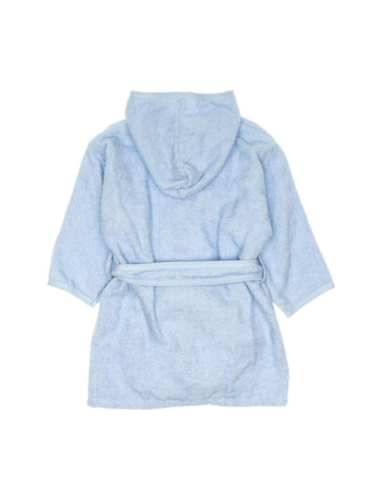 Minilori Baby Kids Hooded Bathrobe Light Blue
