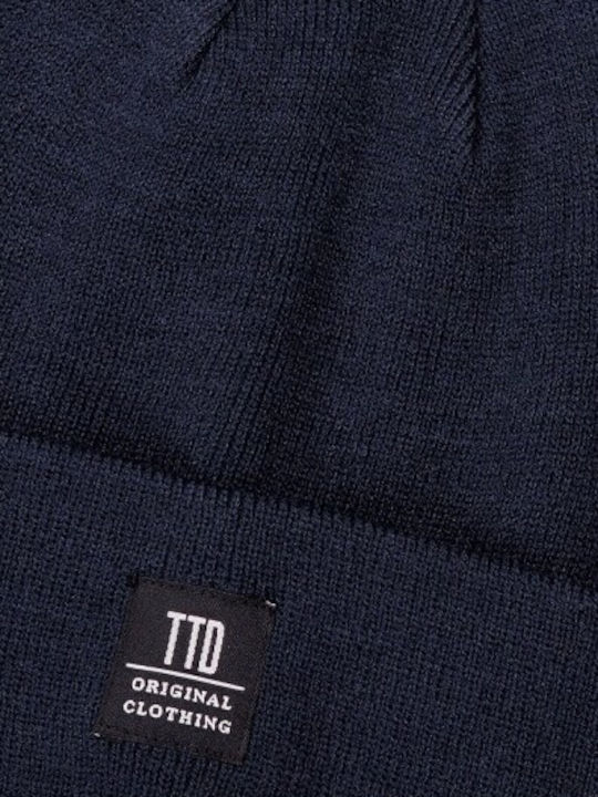 Beanie Unisex Σκούφος Πλεκτός σε Navy Μπλε χρώμα
