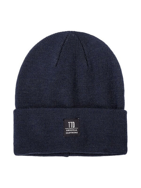 Beanie Unisex Σκούφος Πλεκτός σε Navy Μπλε χρώμα