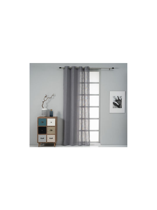 Easy Home Perdea cu Capse Celeste Gri 140x260cm