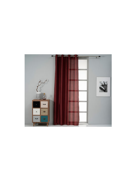 Easy Home Κουρτίνα με Τρουκς Corpus Μπορντό 140x260εκ.