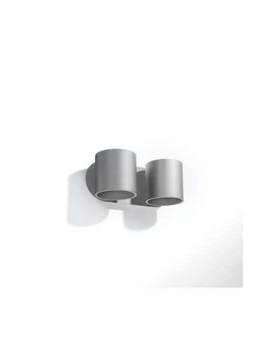 Sollux Orbis 2 Modern Lamp Wall Gray 26x14x14cm