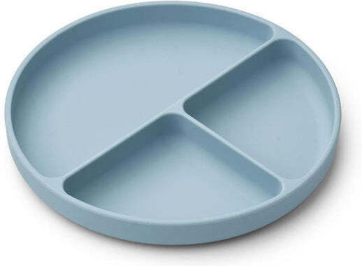 Liewood Baby Food Plate Mr Bear made of Silicone Blue